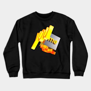 Text you and me gradient Crewneck Sweatshirt